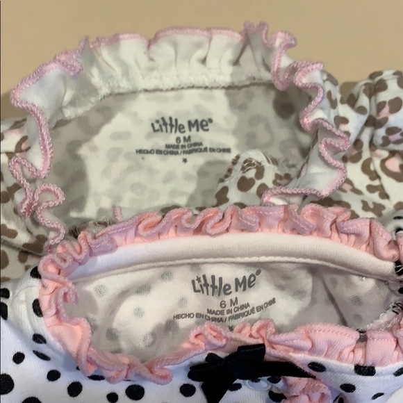 Little Me Infants Bundle of 4 onesies with feet size 6 months - Picture 7 of 8